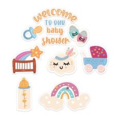 baby shower print n cut stickers