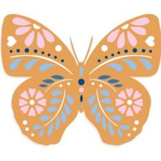 floral folk art butterfly