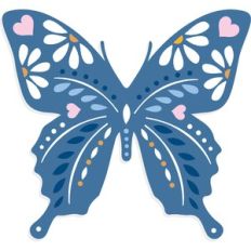 floral folk art butterfly