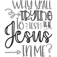 why y'all trying to test the jesus in me?