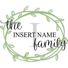 family monogram wreath