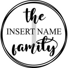 monogram wreath design