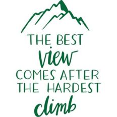 the best view comes after the hardest climb