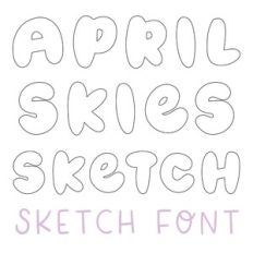 dtc april skies sketch font
