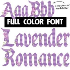 lavender romance color font