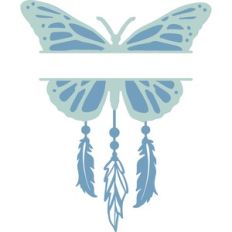 split boho butterfly