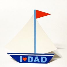 yacht die-cut display card