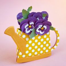 mini box card with pansies