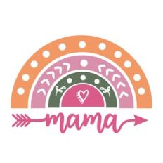 mama rainbow boho design