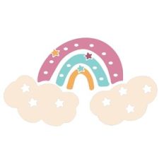 baby rainbow with clouds