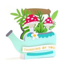 teapot with mushrooms box card