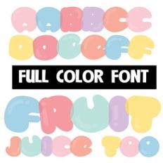 fruit juice too color font