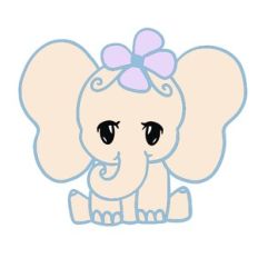 baby elephant svg