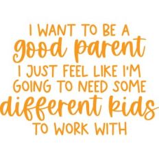 I want to be a good parent