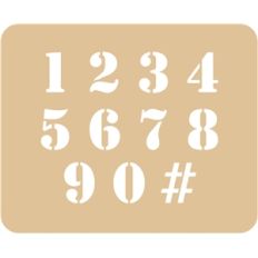 number stencil / template