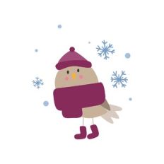 cute winter bird
