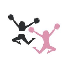 cheerleaders split monogram frame