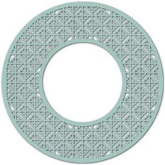flower lattice circle frame