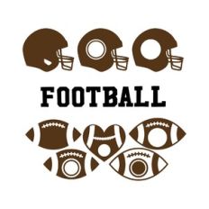 football monogram frame