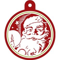 'santa' christmas print and cut tag
