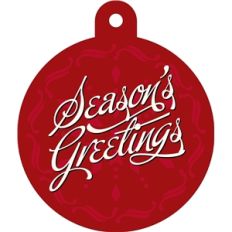 'season's greetings' print and cut tag