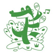 whimsical alligator