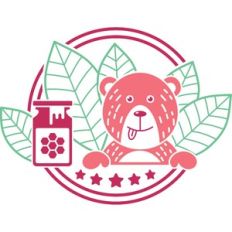 bear and honey jar badge