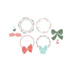 bow monogram frame