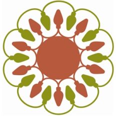 christmas lights doily