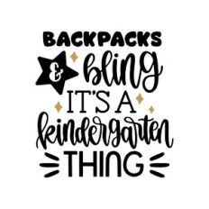 backpacks and bling it's a kindergarten thing