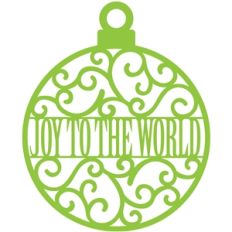 joy to the world scroll ornament