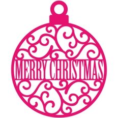 merry christmas scroll ornament