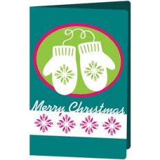 merry christmas mittens card