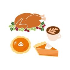 pumpkin pies and turkey