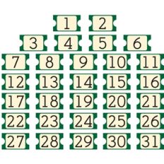 december daily day tickets - green