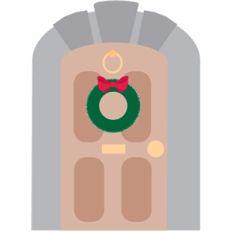 christmas front door