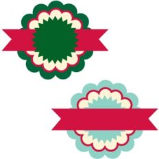 scallop circle layered embellishment