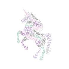 unicorn and words