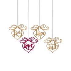christmas balls joy love hope faith