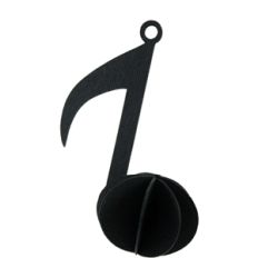 3d music ornament- 8th note