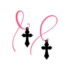 cross and cancer ribbons