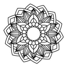 zetangle mandala monogram frame