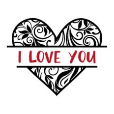 i love you ornament heart