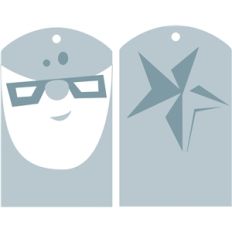 santa and star tags