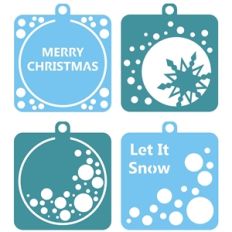 4 christmas ornaments
