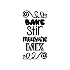 bake stir measure mix