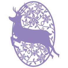 deer zetangle monogram frame