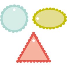 whimsical layered scallop tags