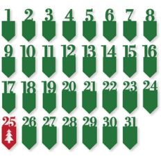 christmas number tabs