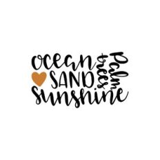 ocean sand sunshine palm trees
